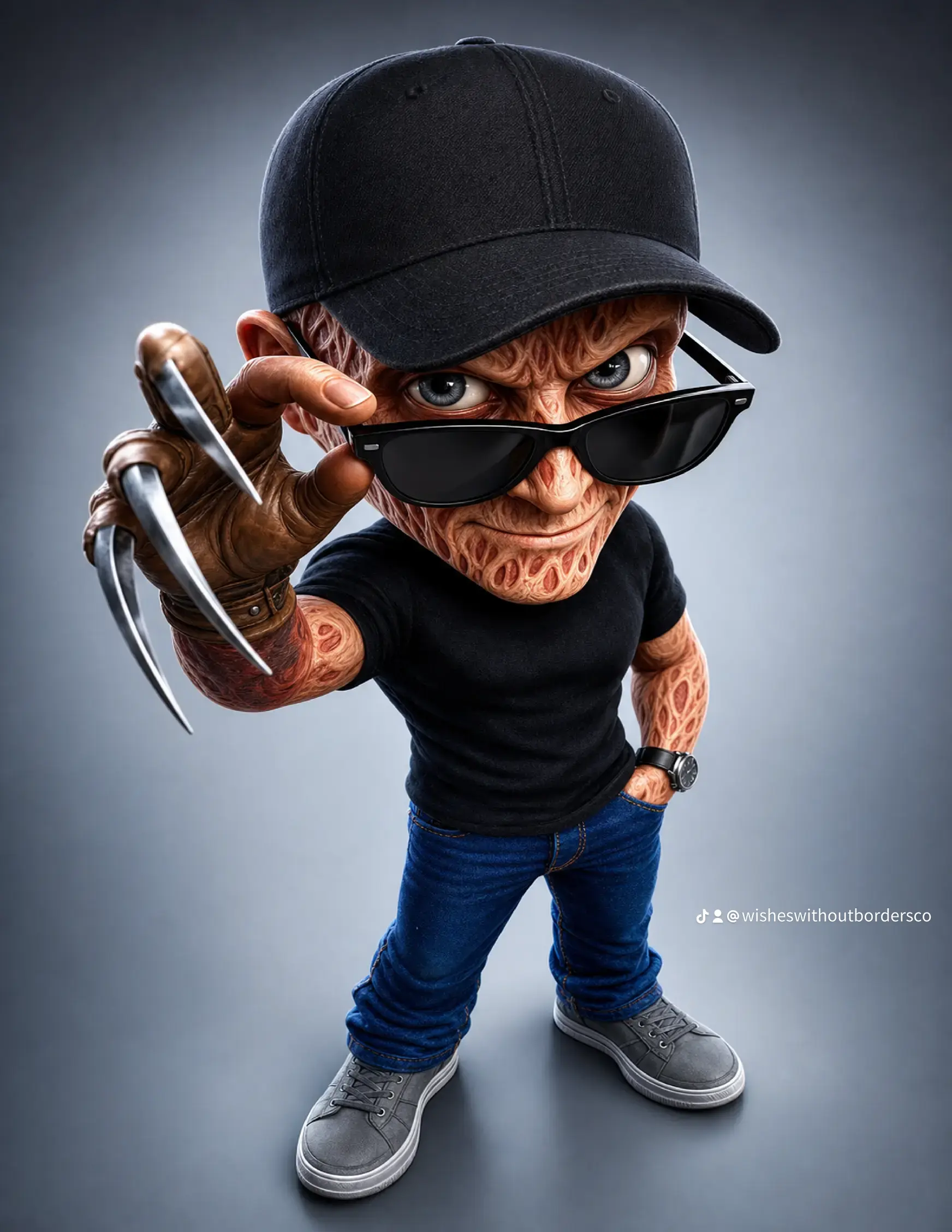 A stylized character illustration